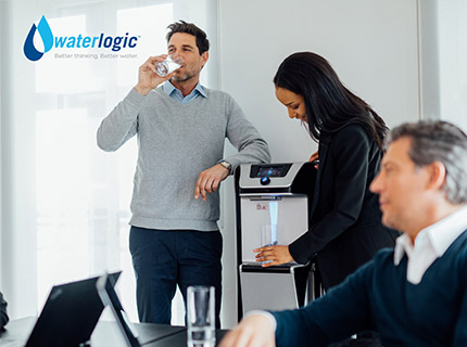 Office workers using a WL7 Waterloigc watercooler